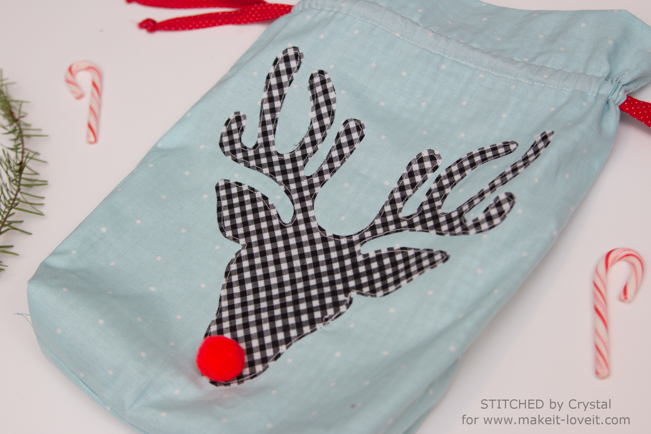 Sew a Reusable Rudolph Gift Bag! Make It and Love It