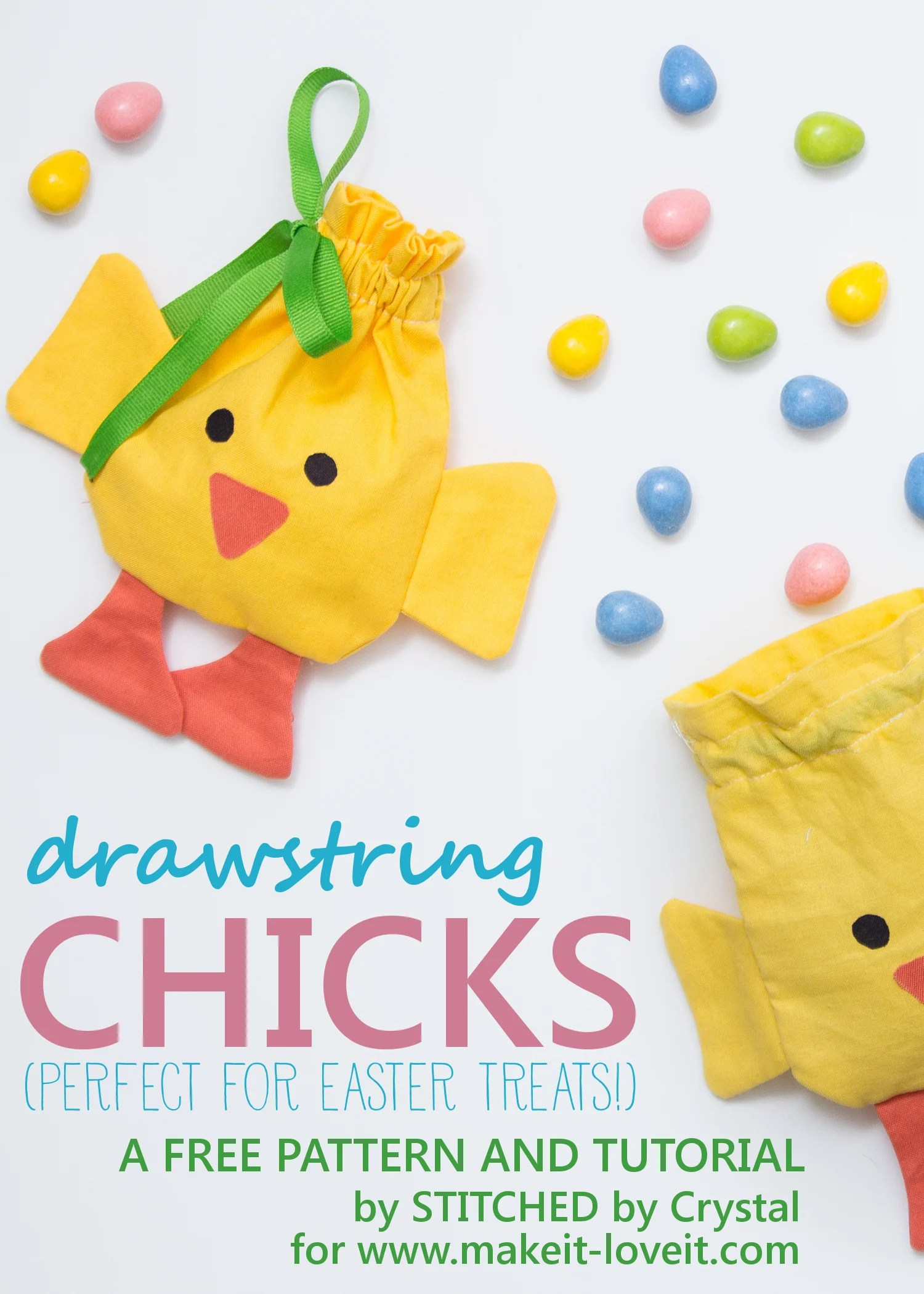 Sew a Drawstring Chick Treat Bag for Easter! Make It & Love It