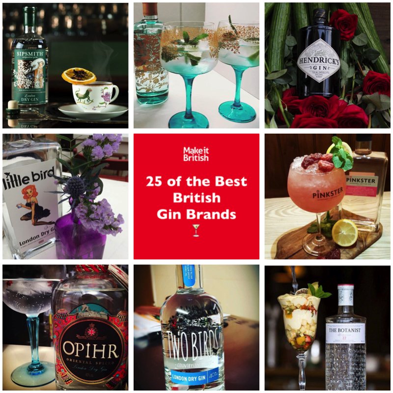 Top 25 British gin brands
