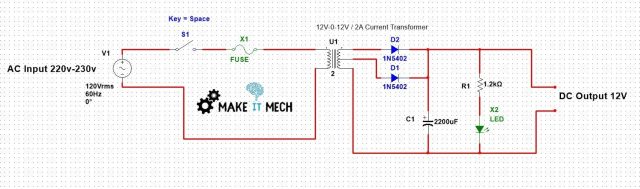 12 Volt 2 Amp Power Supply Circuit Diagram - Circuit Diagram