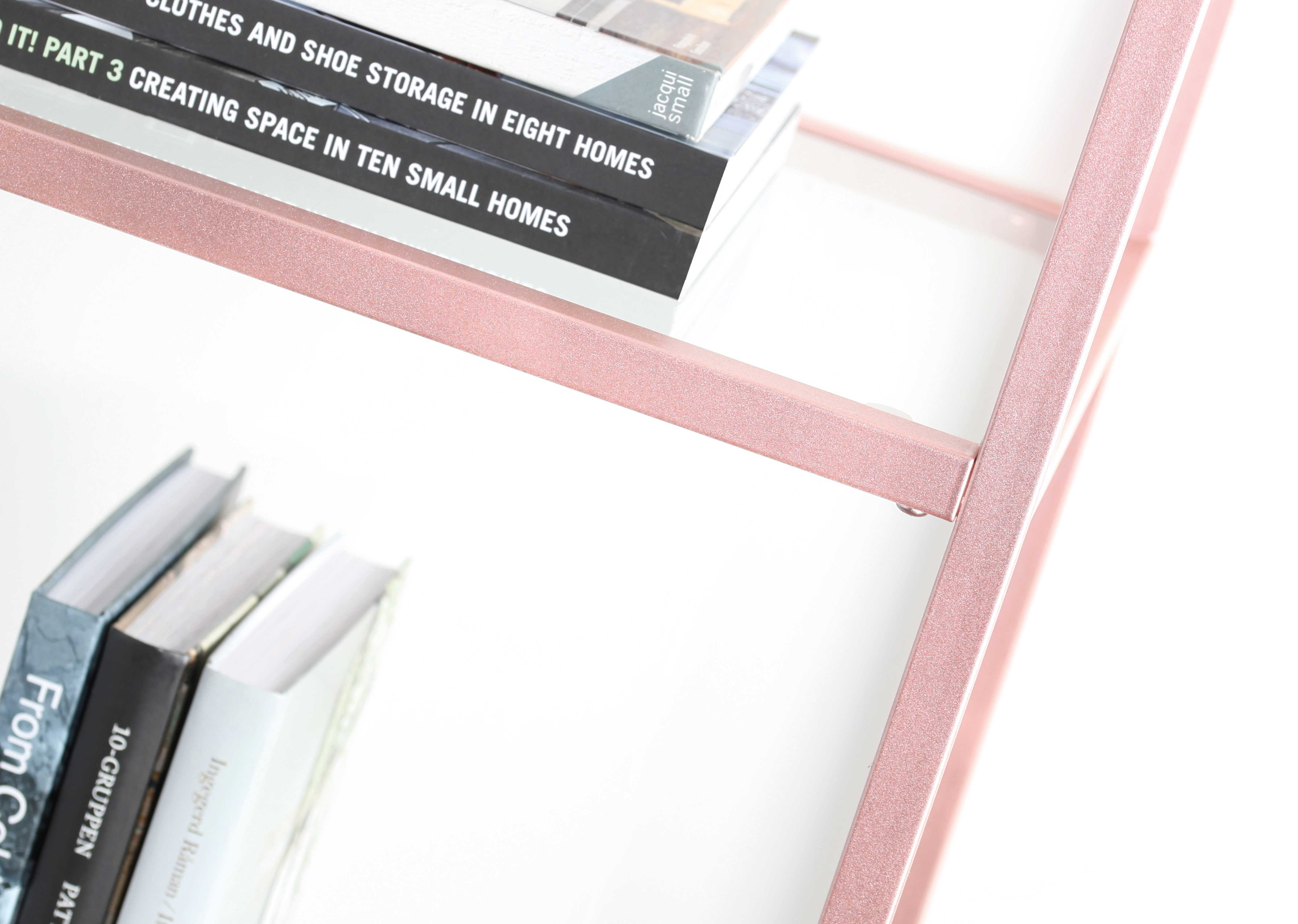 MetallicRoseGoldShelvingUnit Rustoleum Spray Paint