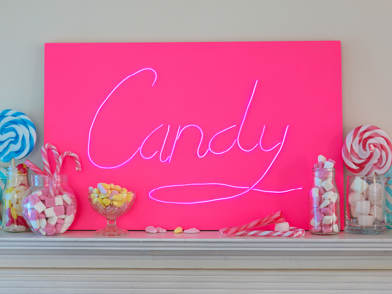 How to create a DIY neon sign Rustoleum Spray Paint