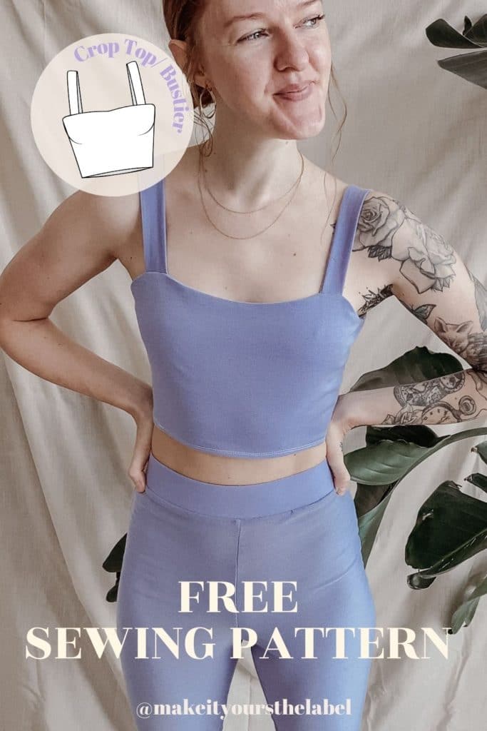 DIY Crop Top / Bustier free Sewing Pattern and YouTube Sewing Tutorial