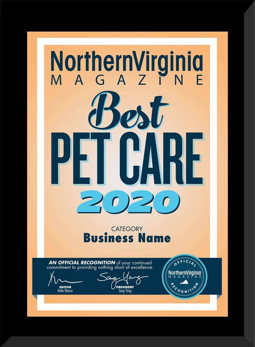 We Are Northern Virginia Magazine’s 2020 Best Pet Care Winner! Make