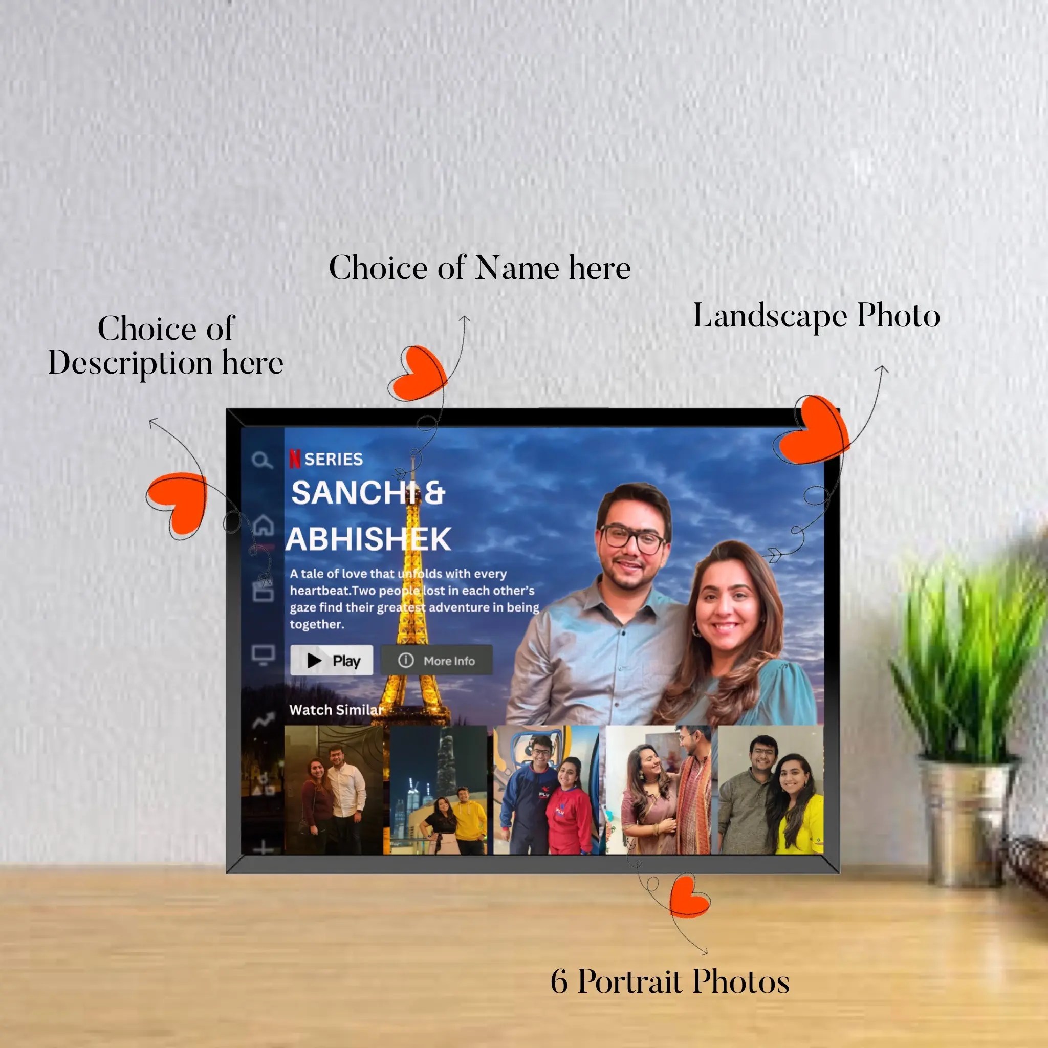 Buy Personalized Netflix Frame Online in Dubai Make My Present
