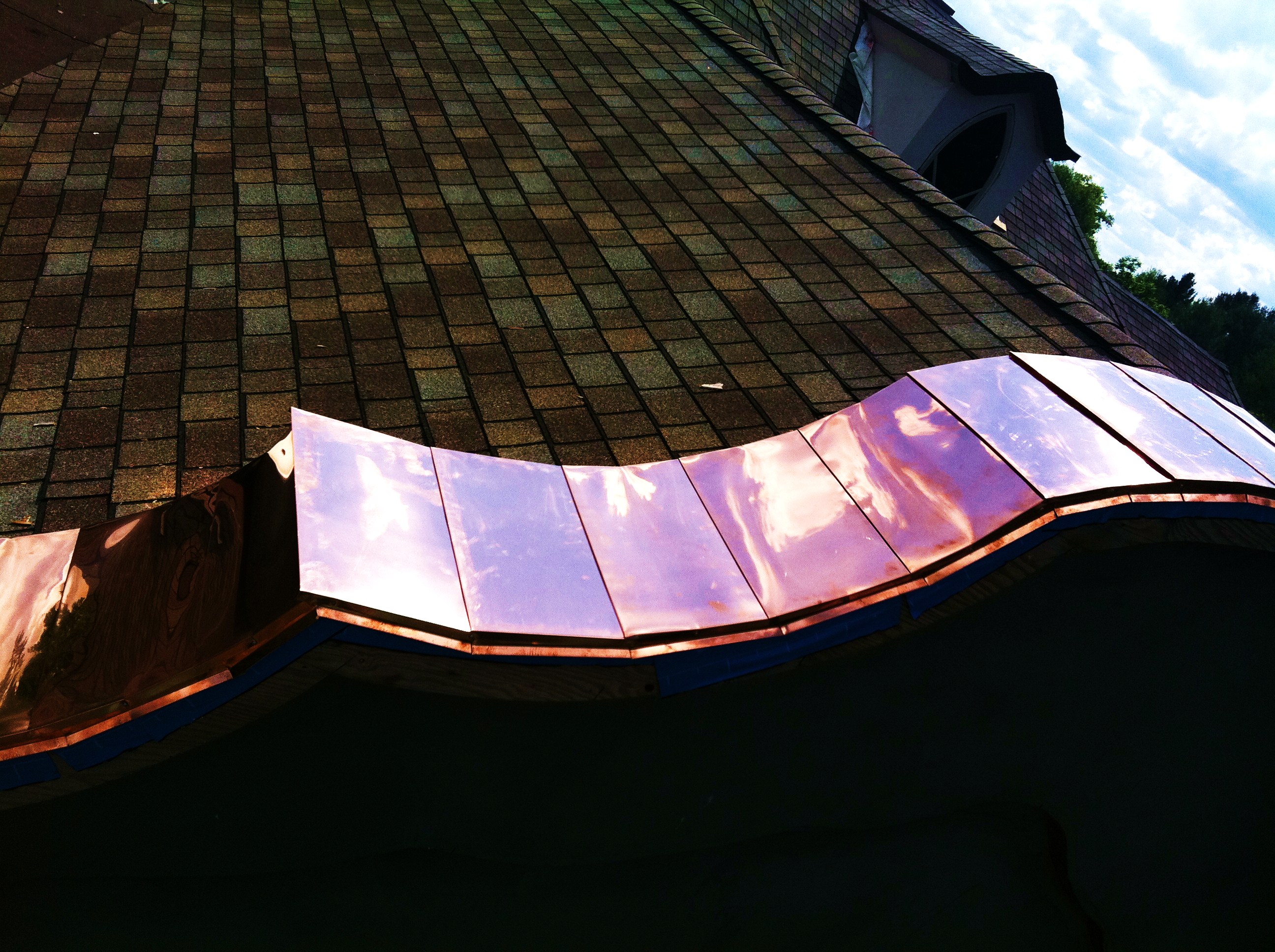 Copper roof panels Makeover Contracting