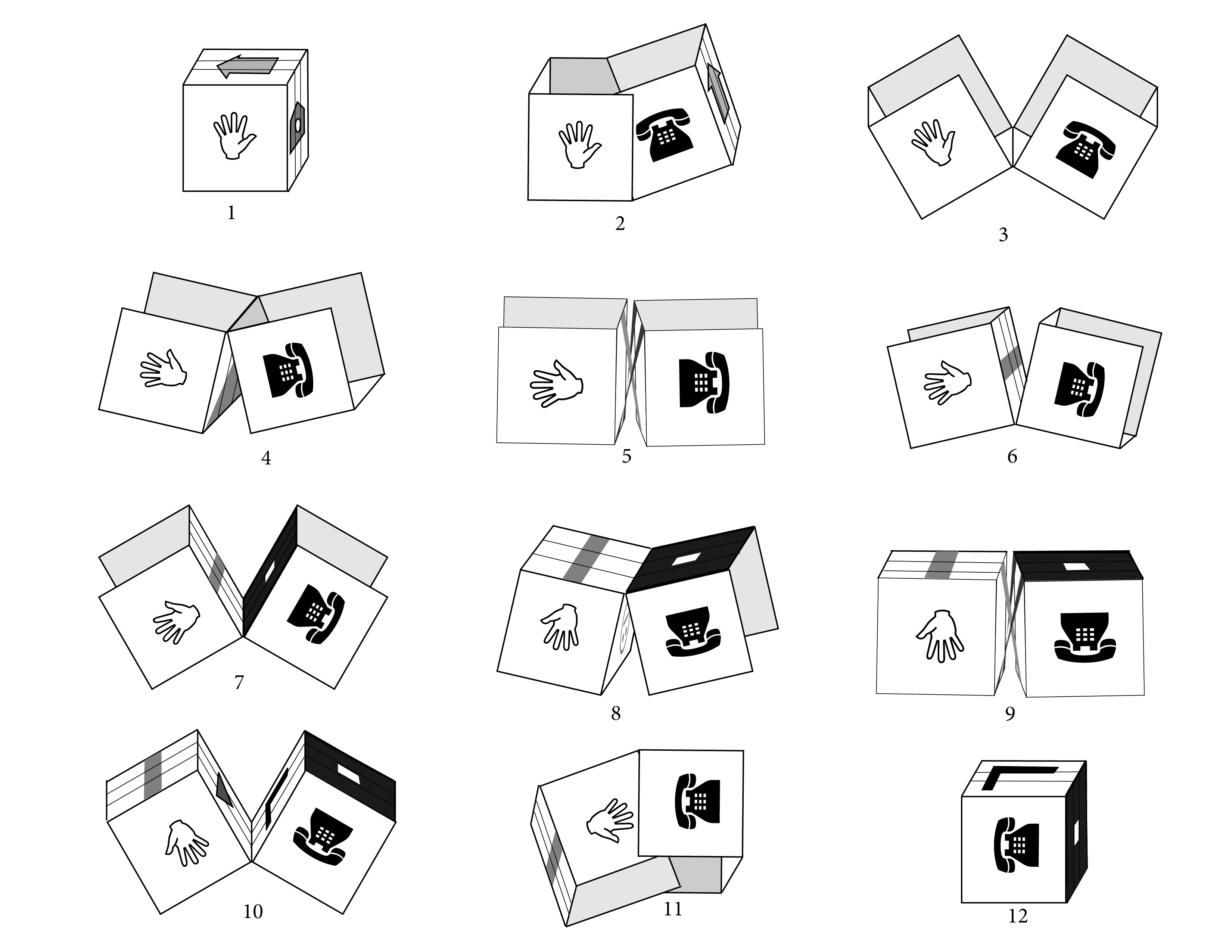 Paper Puzzle Box rotation