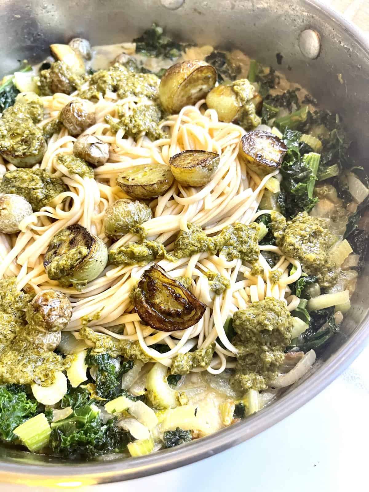 Pesto Coconut Udon Make Pure Thy Heart