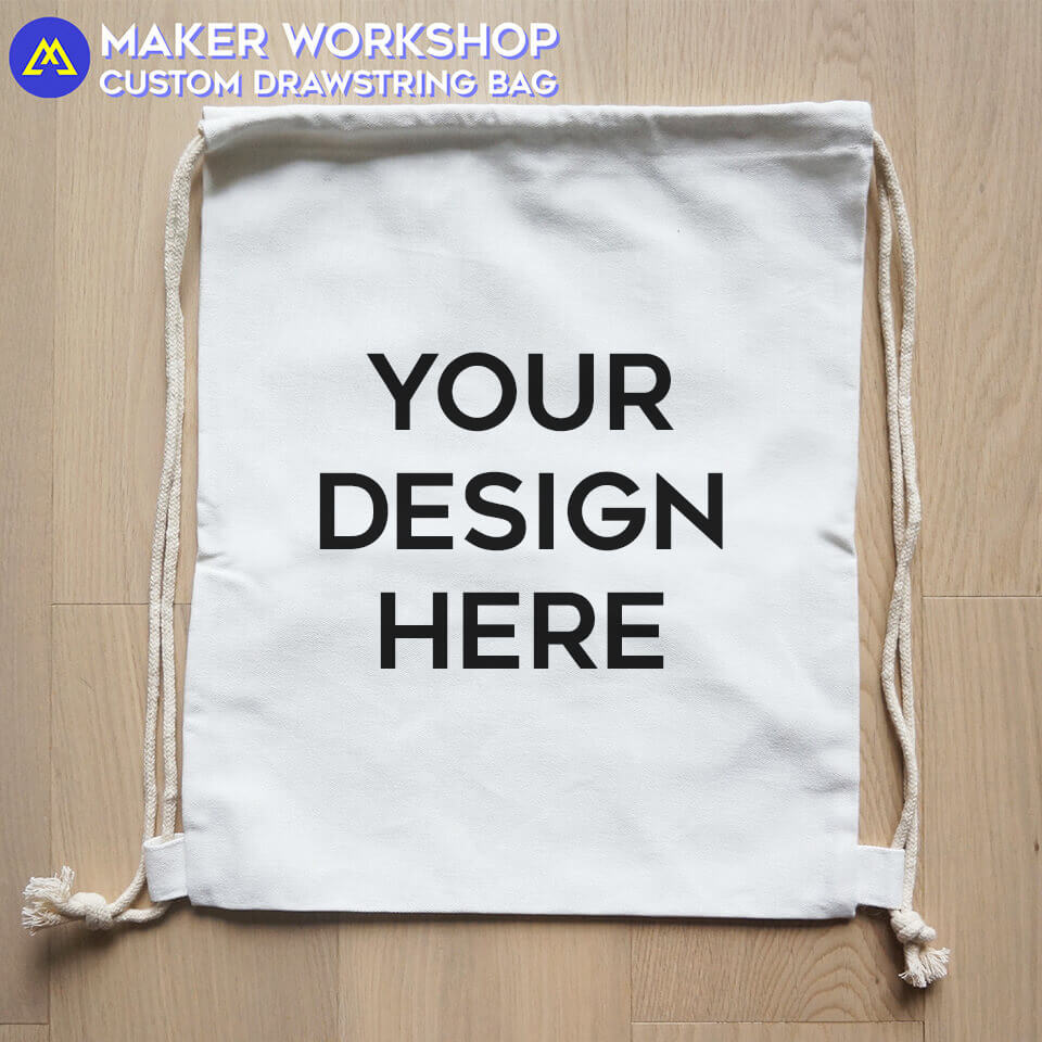Custom Canvas Drawstring Bag Printing Personalized Printing HK