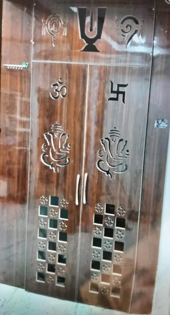 home temple door design Makerbhawan