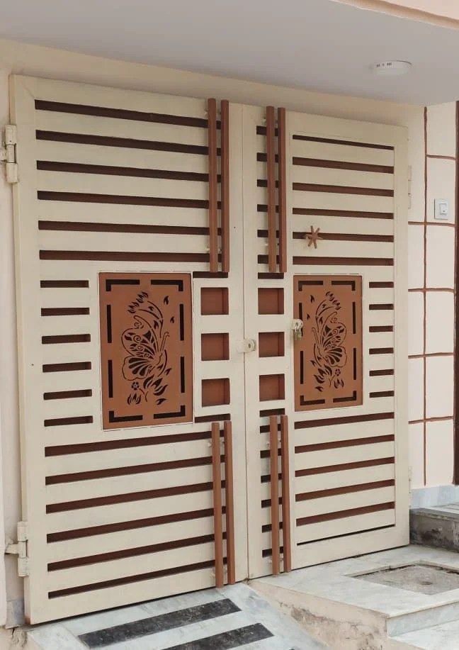 Butterfly With Lotus Main Gate Jali Design Makerbhawan