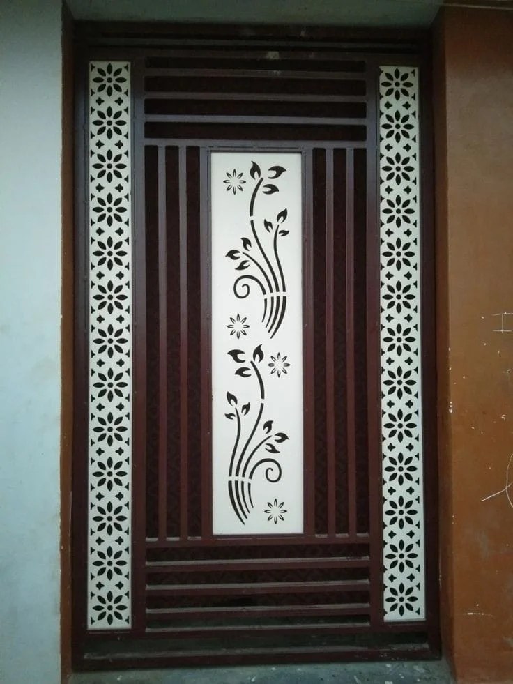 cnc plasma simple curl with side panel door svg/dxf design Makerbhawan