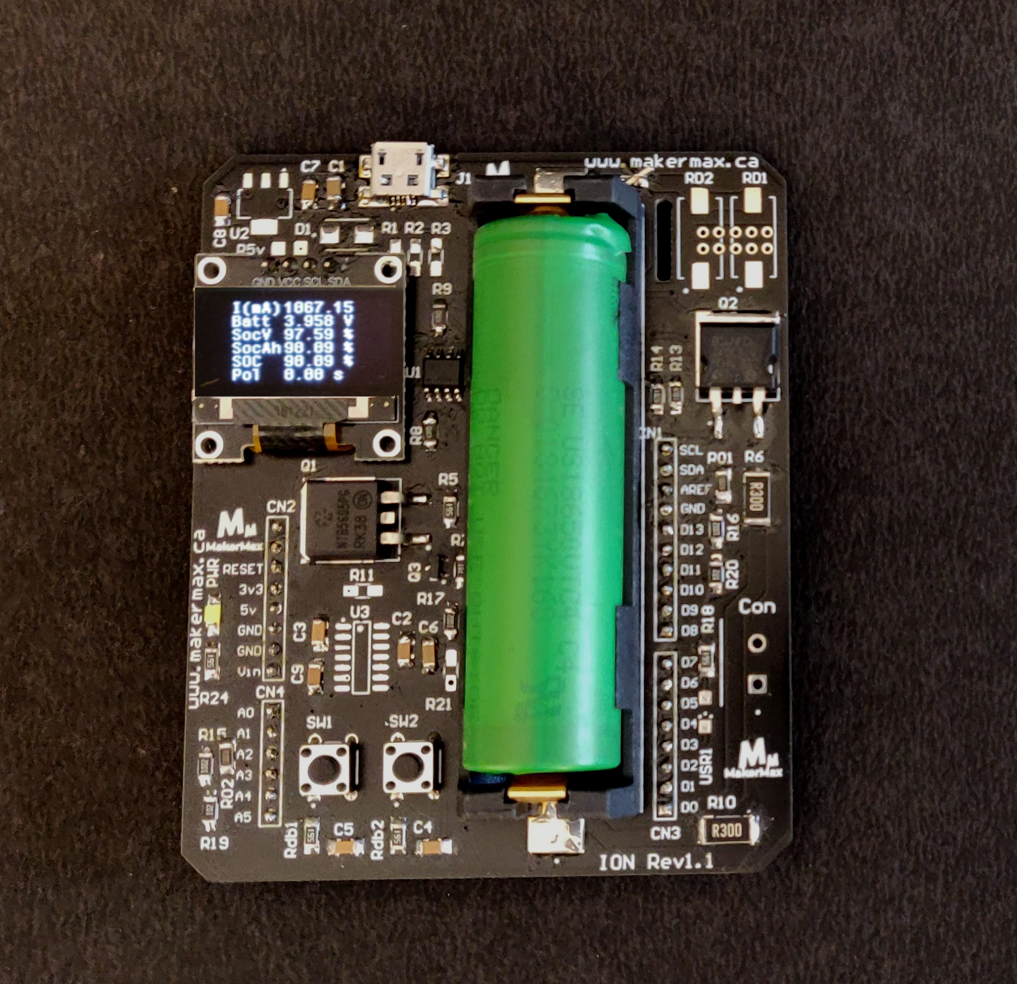 Lithium ion charger discharger and analyzer board MakerMax Inc.