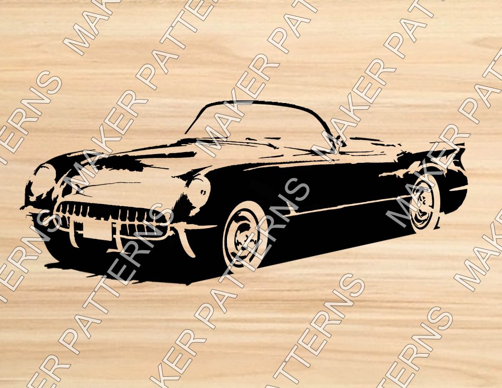 Corvette scrollsaw pattern Maker Patterns