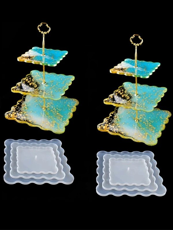 Tray Design Epoxy Mould 3 Pieces Makers Base