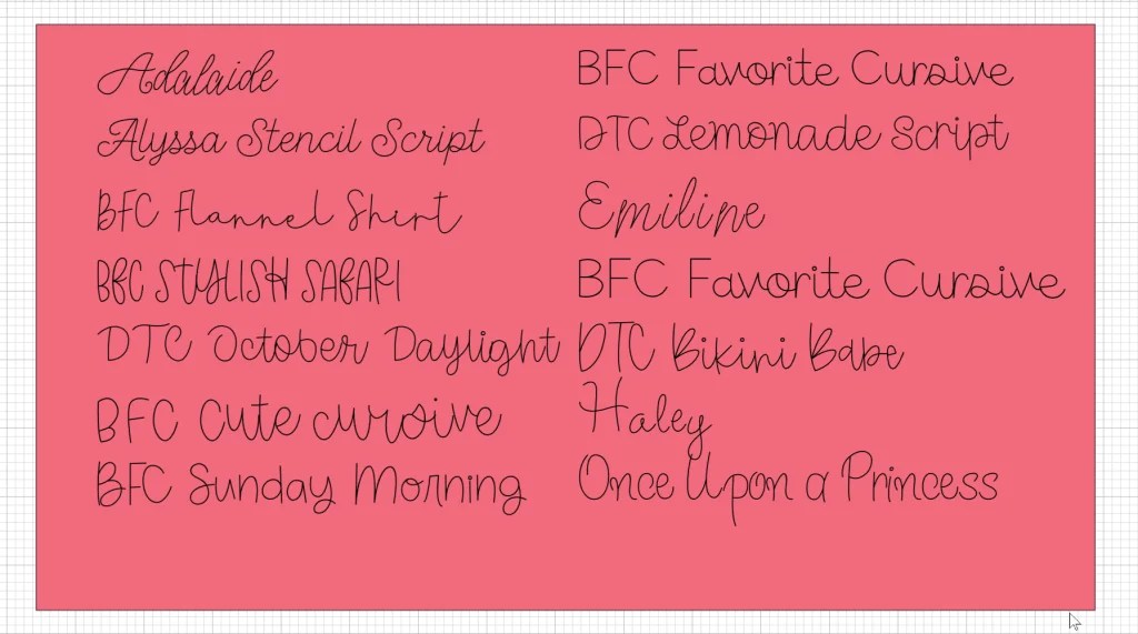 The 40 Best Fonts for Cricut Writing Makers Corner Crafts