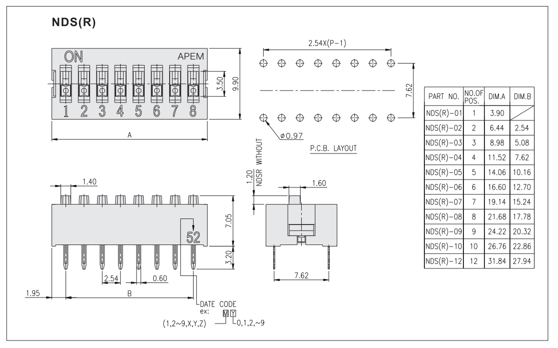 Dip Switch 2 Way | Makers Electronics