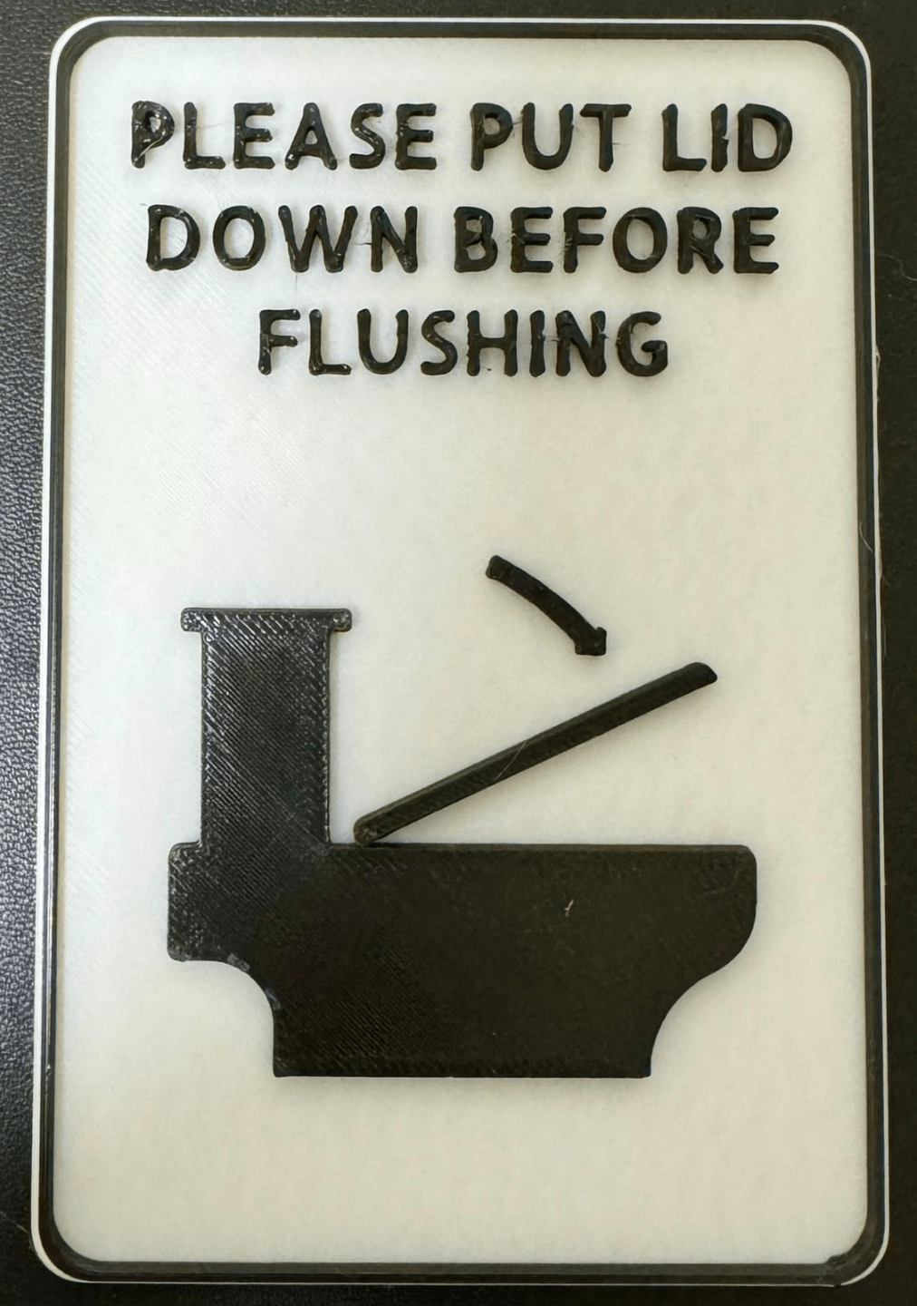 Close lid before flushing sign by Dr.Chopper MakerWorld