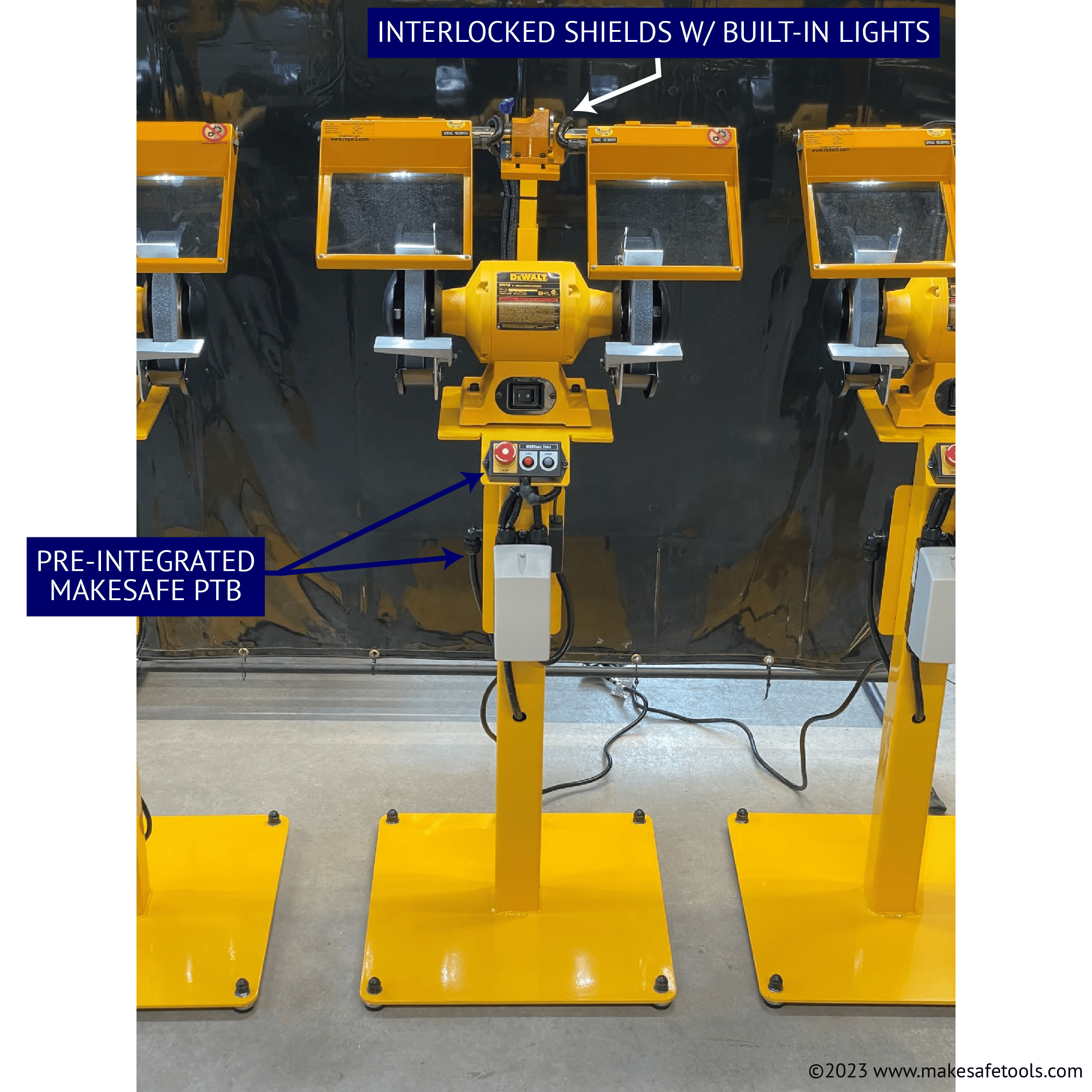 Turnkey Bench Grinder Ferndale Style MAKESafe Tools