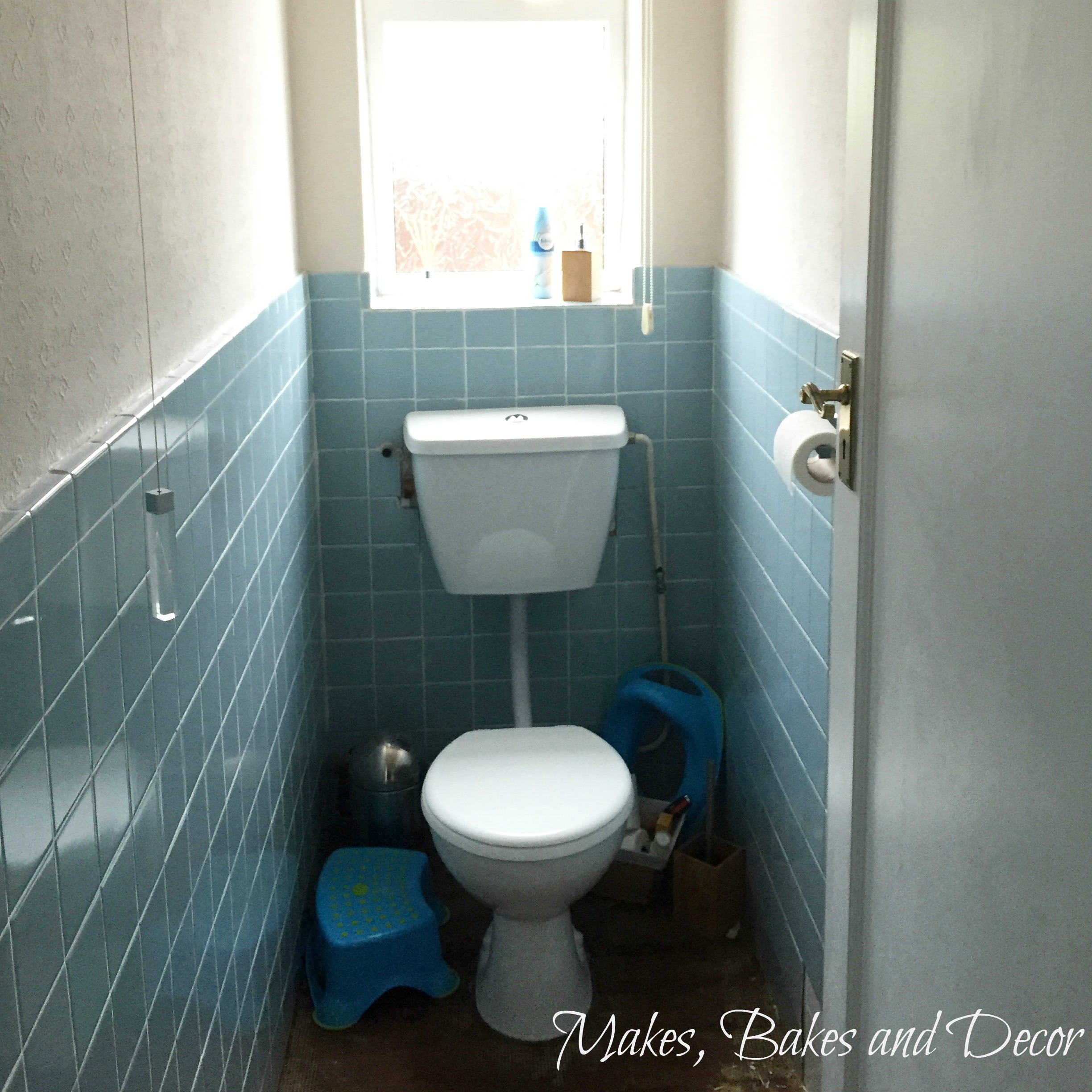 Small Toilet Makeover Reveal Makes, Bakes and Decor