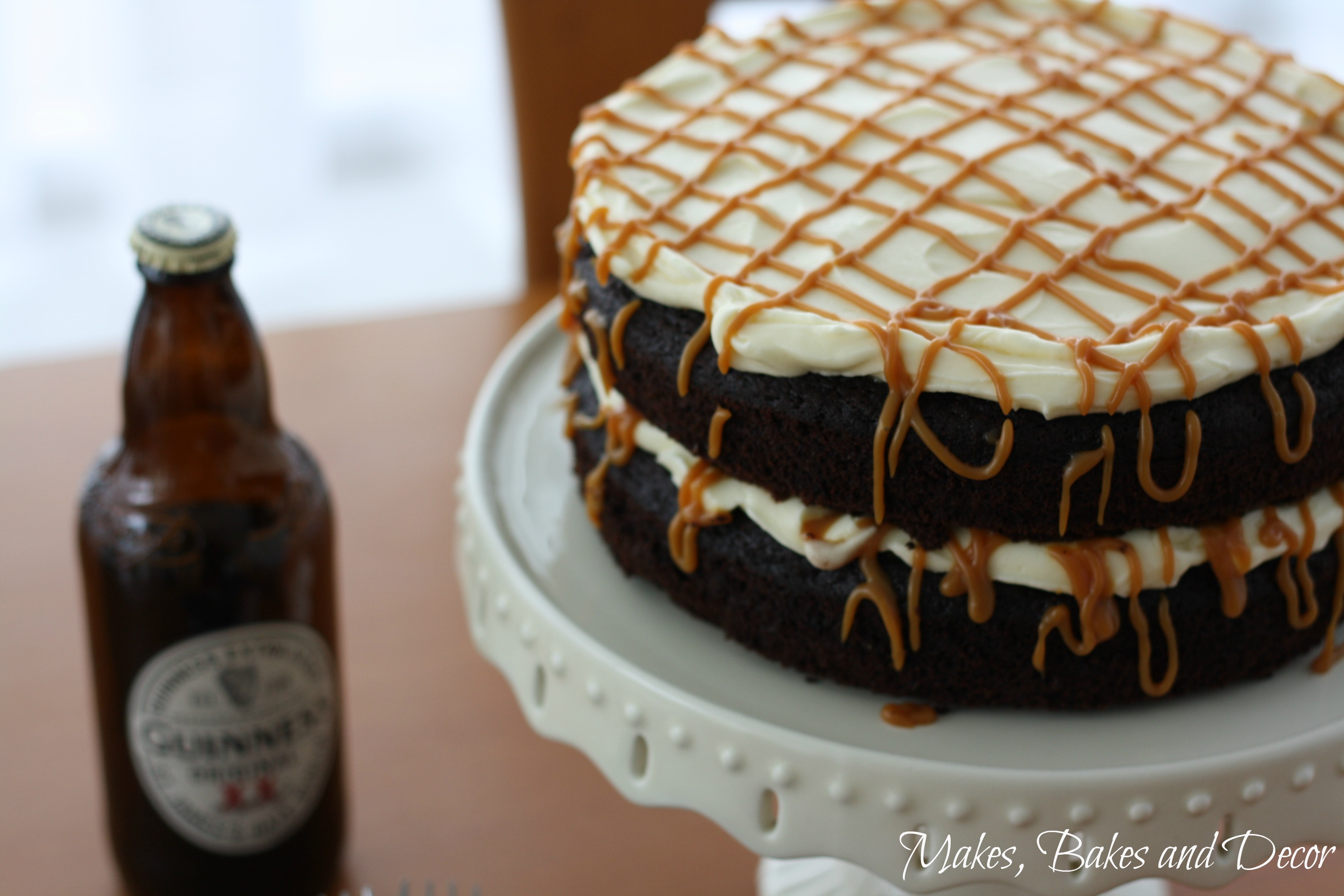 Guinness Chocolate Cake with Salted Caramel Makes, Bakes and Decor