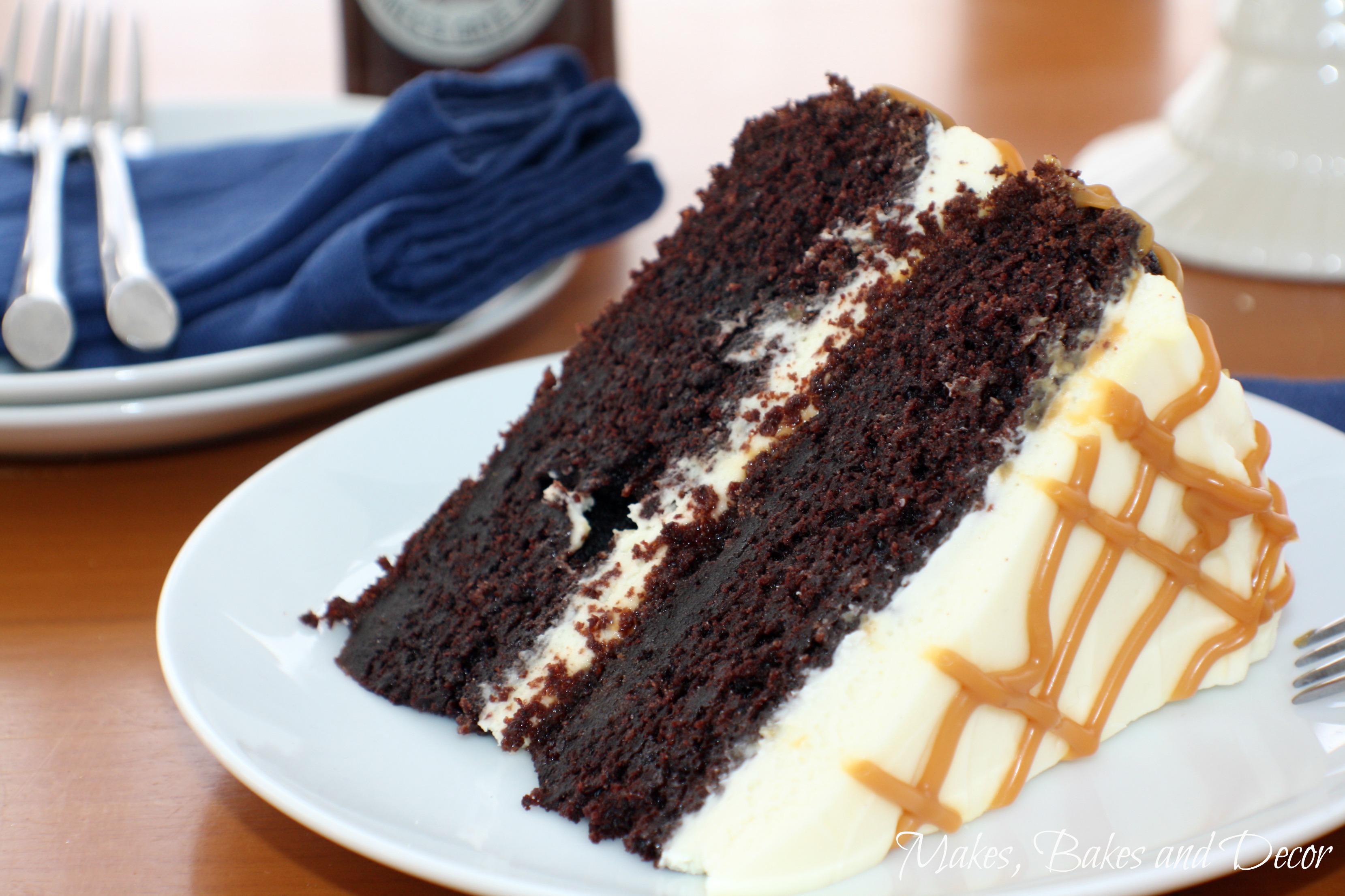 Guinness Chocolate Cake with Salted Caramel Makes, Bakes and Decor
