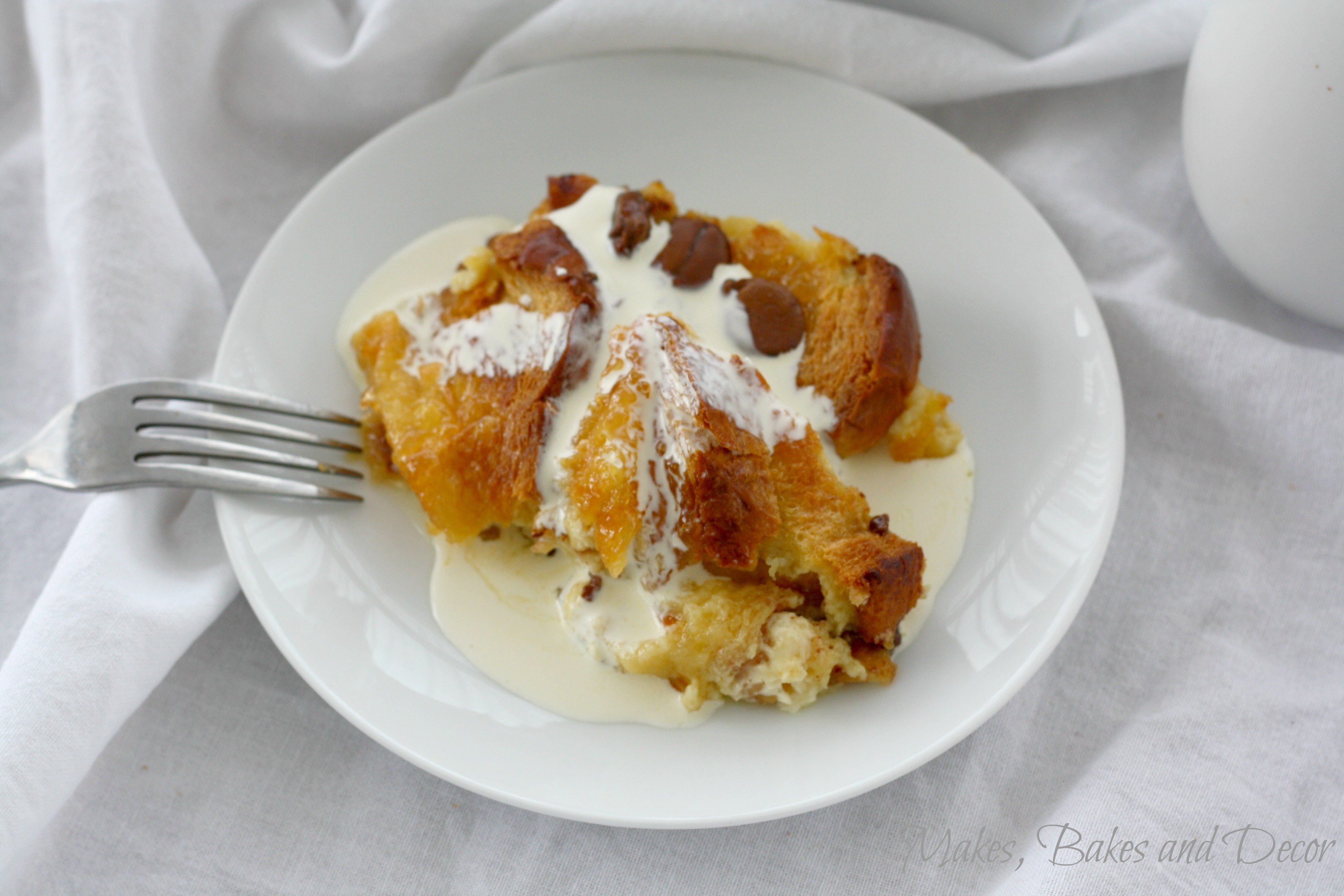 Orange and Chocolate Bread and Butter Pudding Makes, Bakes and Decor