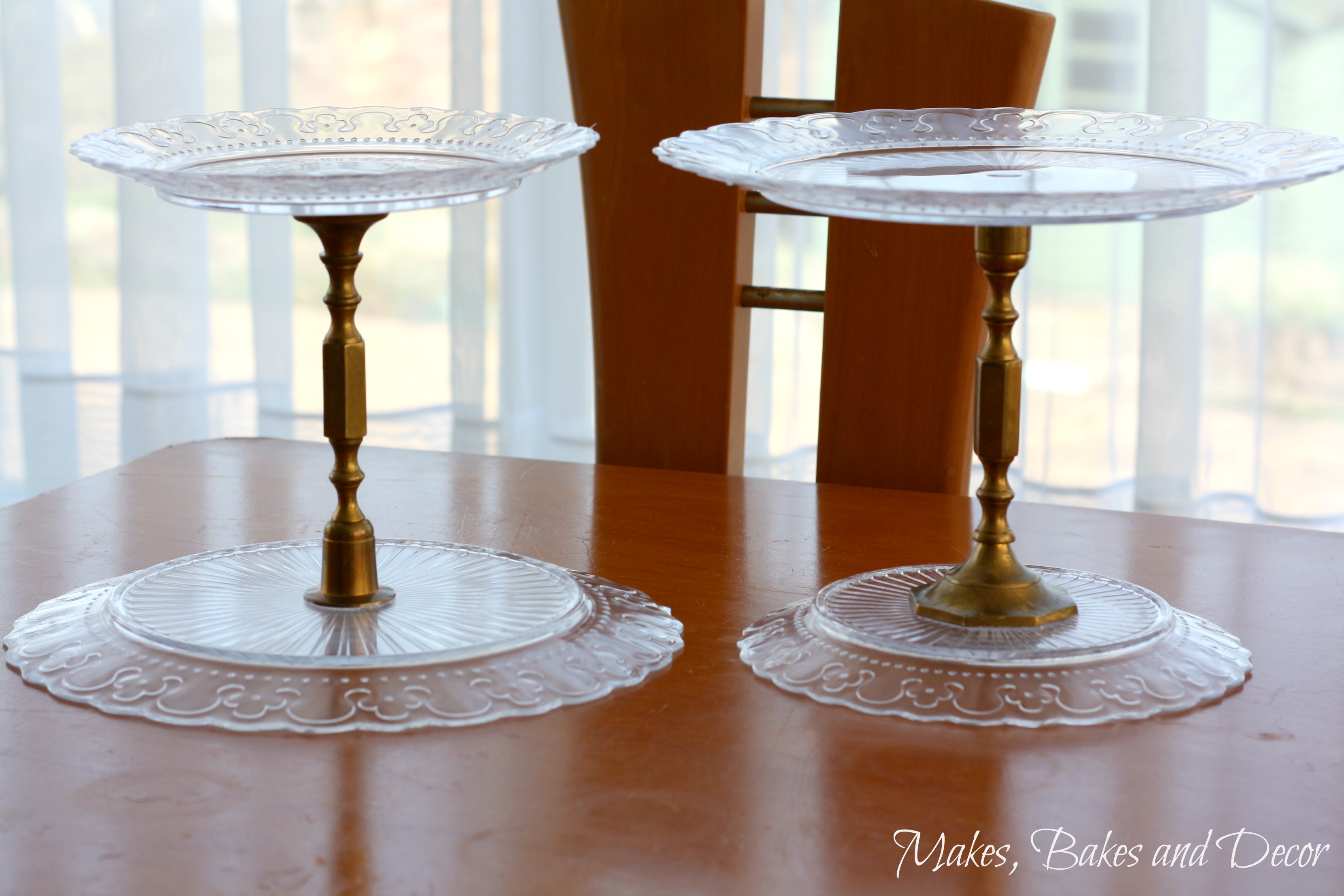 Thrift store cake stands DIYBlogChallenge Makes, Bakes and Decor