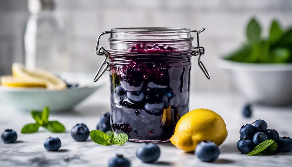Sous Vide Blueberry Compote Over Fresh Cream