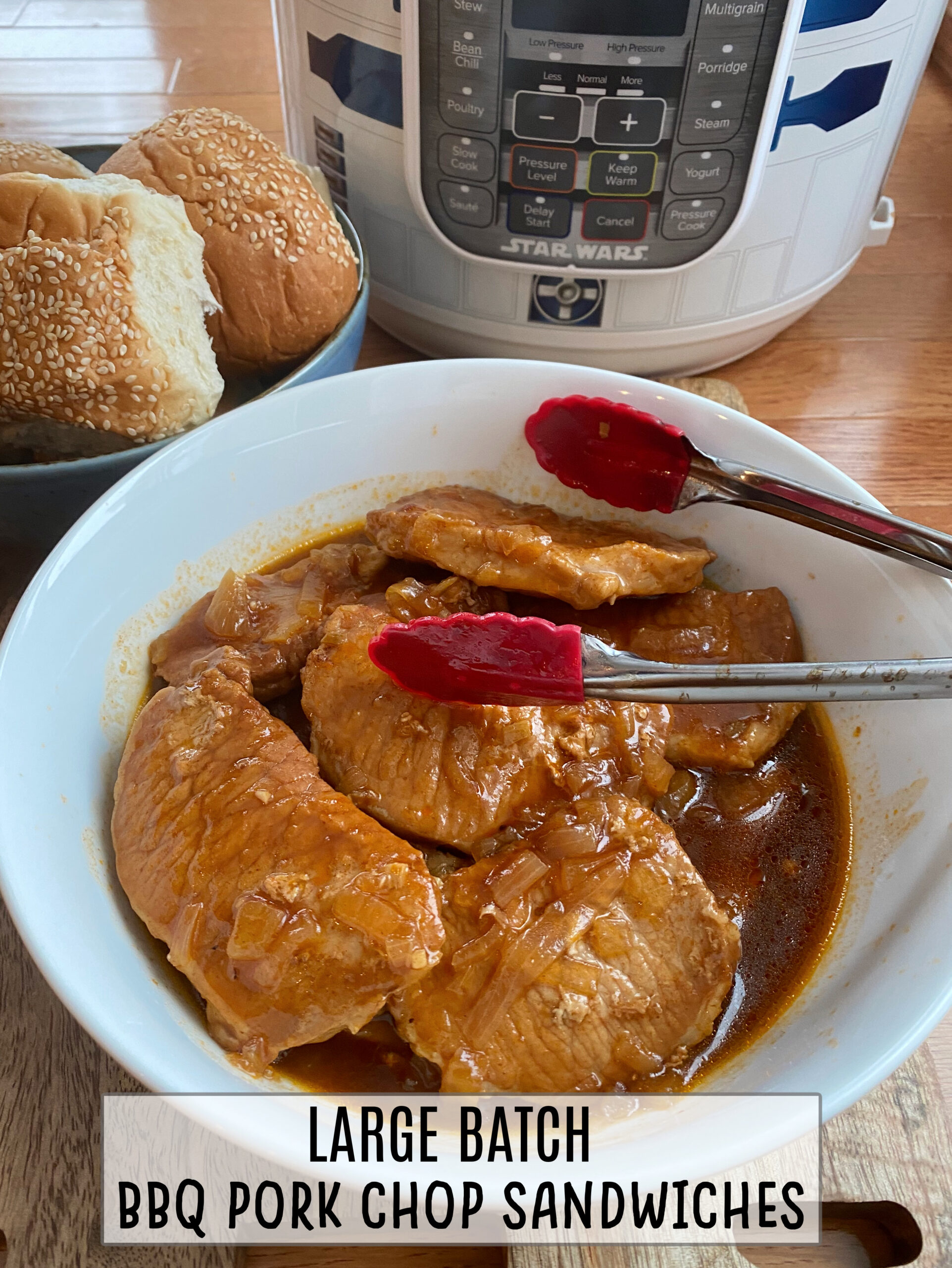 Pressure Cooker Large Batch Barbecue Pork Chop Sandwiches Make the