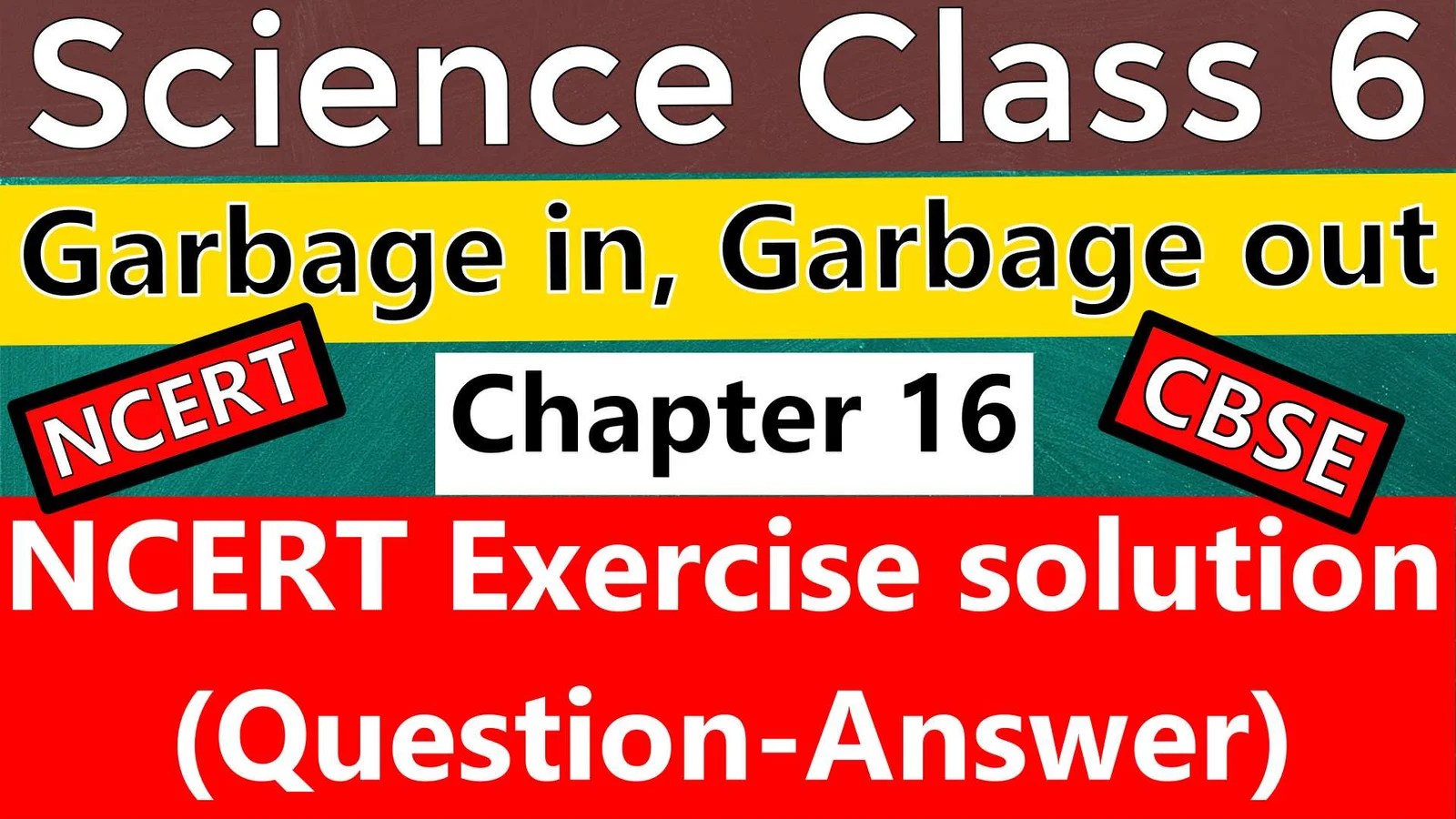 Science Class 6 Chapter 16 Garbage in, Garbage out NCERT Exercise
