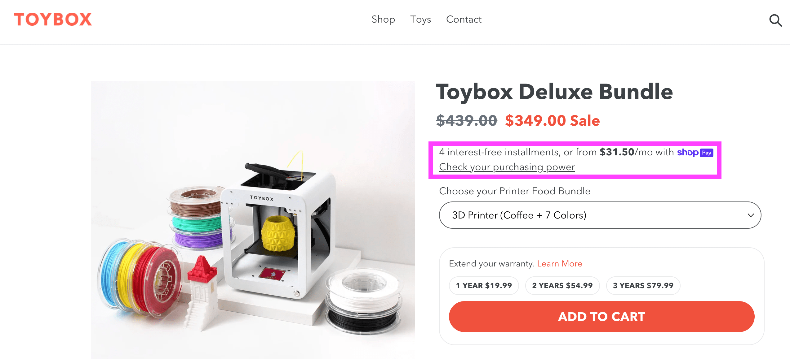 Can I pay in instalments for my Toybox order? Toybox Labs