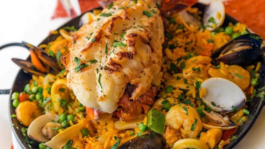 Seafood Paella Recipe with Lobster Tails One Pot Meal Plan