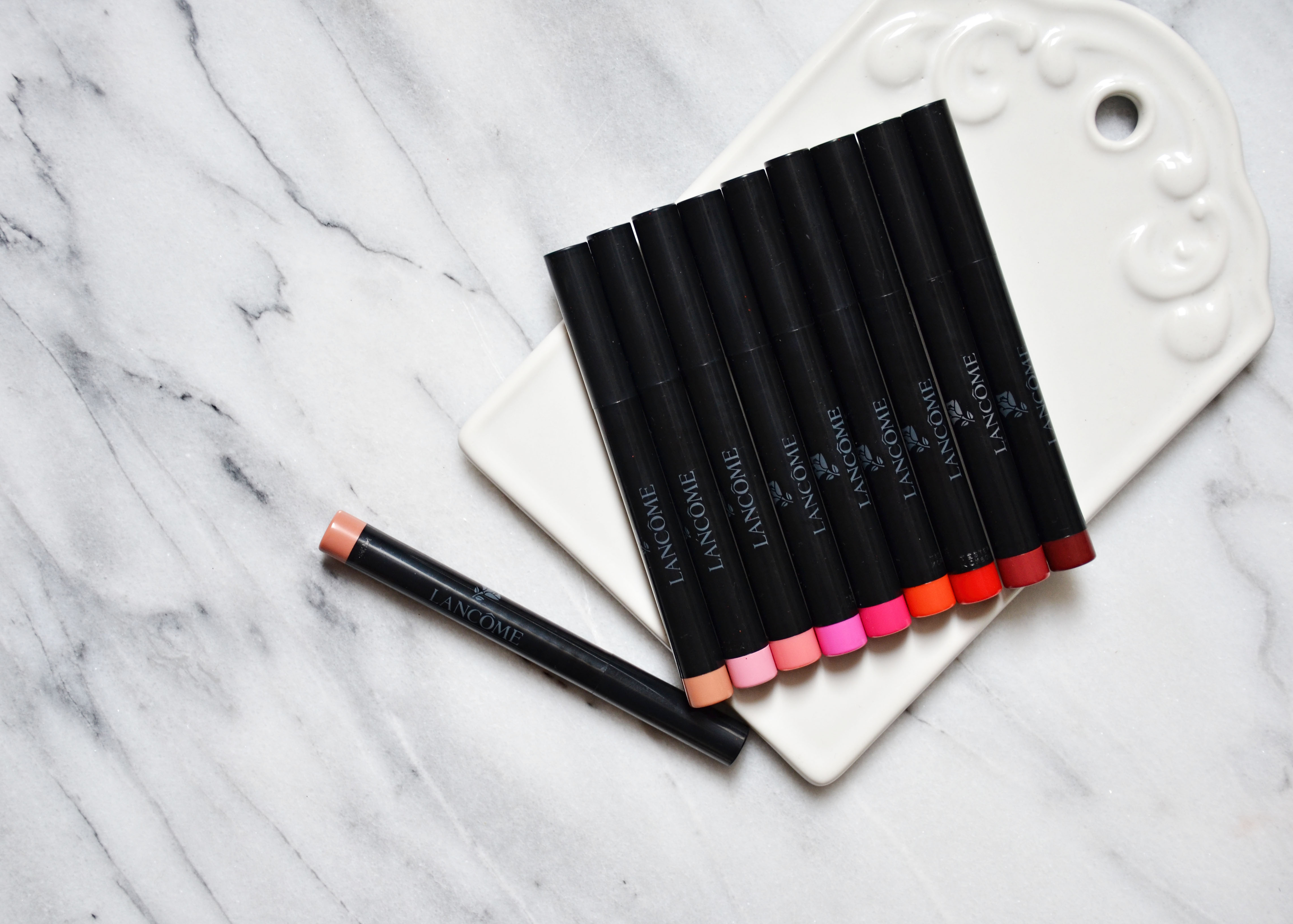 Lancôme Color Design Matte Lip Crayons Review & Swatches MakeupSessions