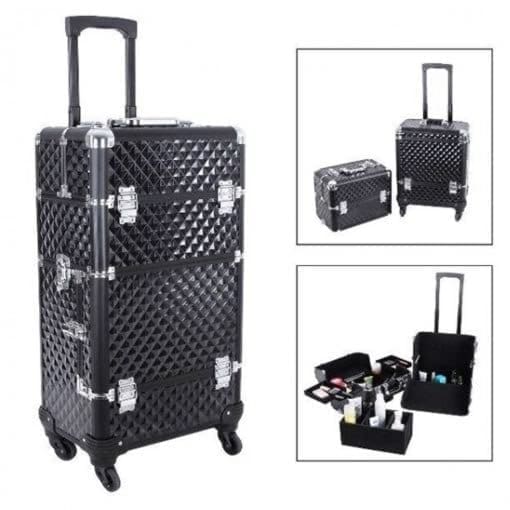 Aluminium Multipurpose Cosmetics Case Beauty and Hair Trolley Case