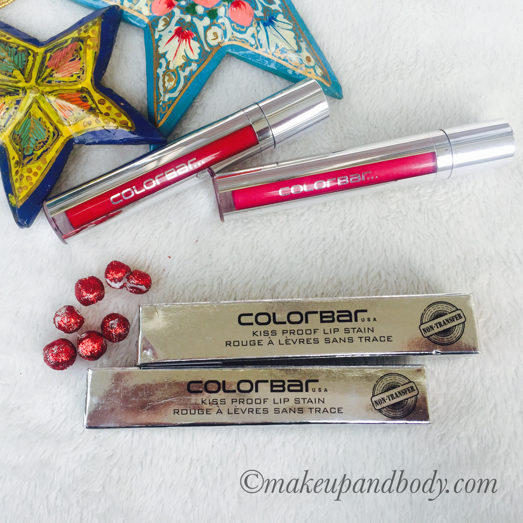 Colorbar Kiss Proof Lip Stain 001 Hollywood and 004 Blush Crush Review