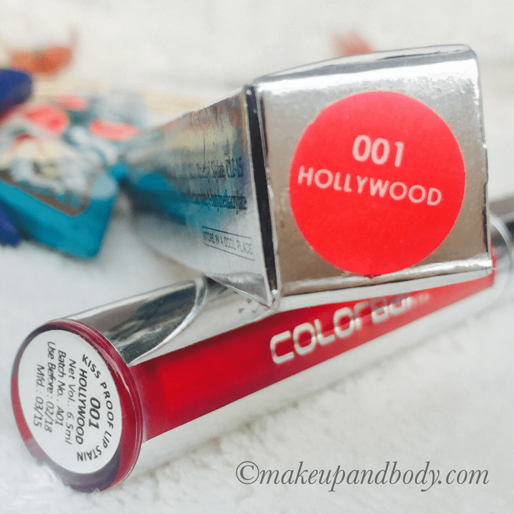 Colorbar Kiss Proof Lip Stain 001 Hollywood and 004 Blush Crush Review