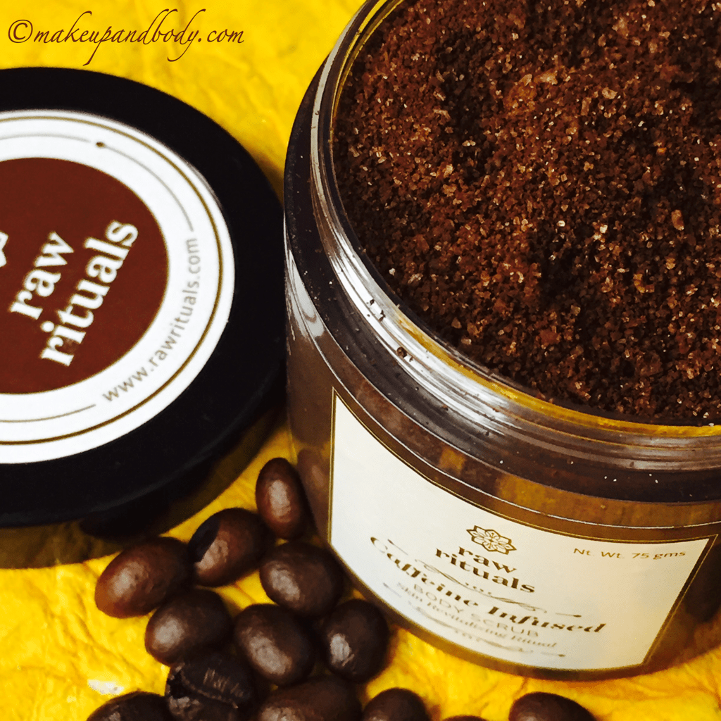 Raw Rituals Caffeine Infused Body Scrub Review Makeup and Body