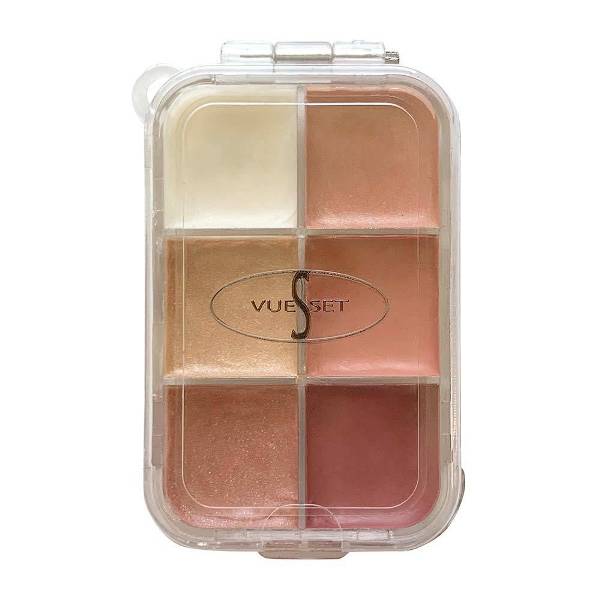 Vueset Seneca 6 Sections Empty Palette Makeup and Glow