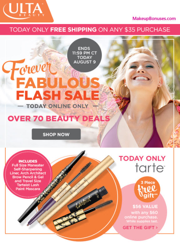 Ulta Discounts + Free Gifts w/ Purchase Makeup Bonuses