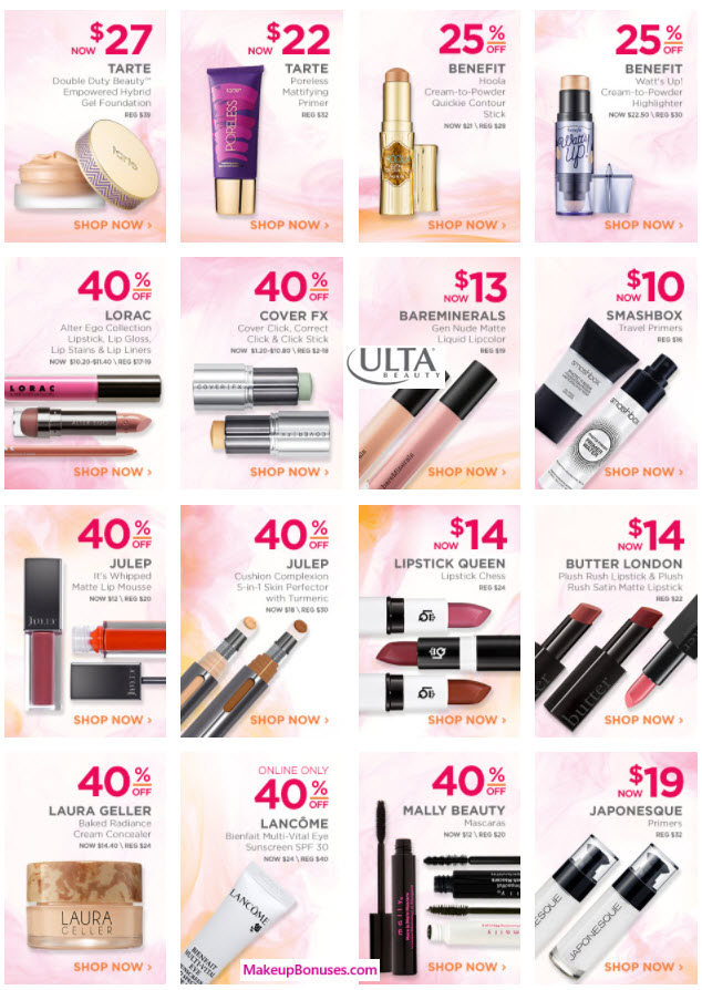 Ulta's Beauty Promo Offers Up to 50 Off Makeup Bonuses