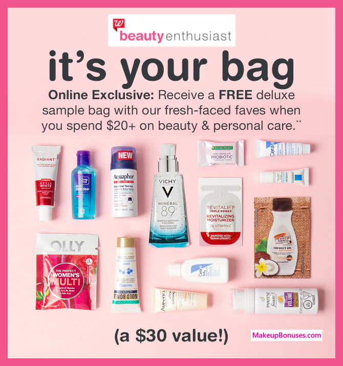 Walgreens Free Beauty 14pc Bonus Gift Makeup Bonuses