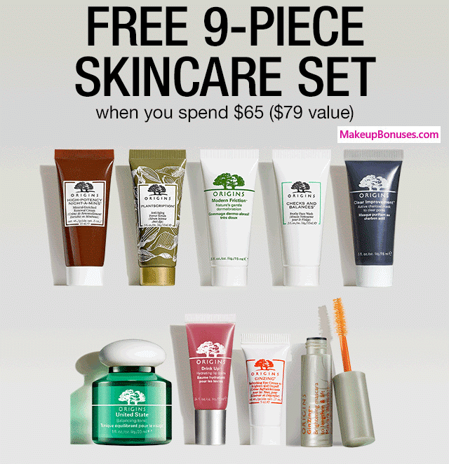 Origins 9piece Free Bonus Gift Makeup Bonuses