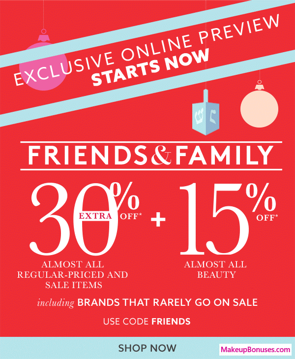 Lord & Taylor Friends & Family Discount Makeup Bonuses