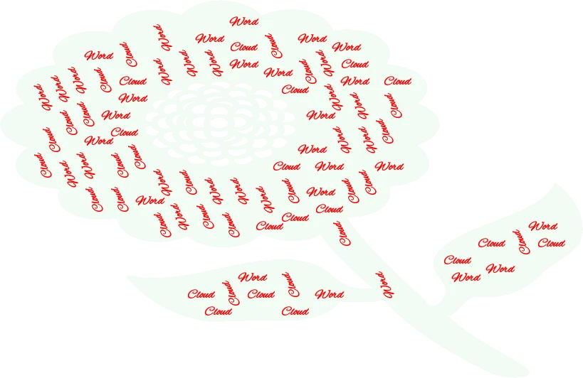 Flower Shape Word Art For Free