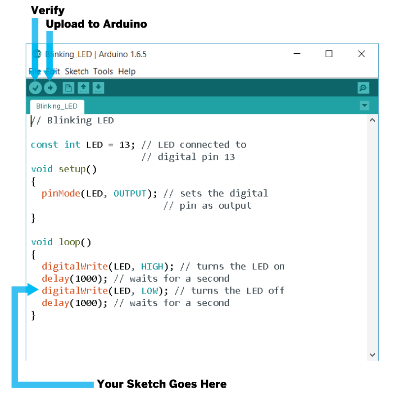 Make an LED Blink with Your Arduino Make
