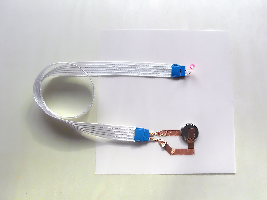 ConductiveThread Ribbon Cable and FFC Connectors Make