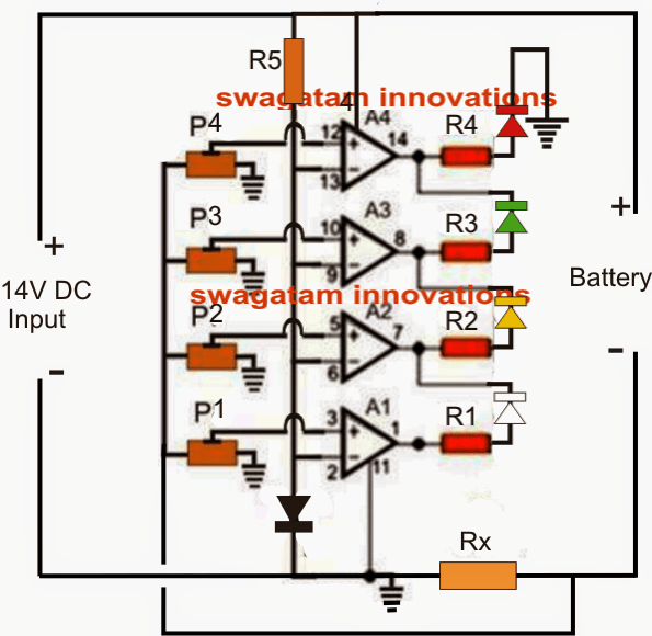 Battery Current Sensor with Indicator Circuit