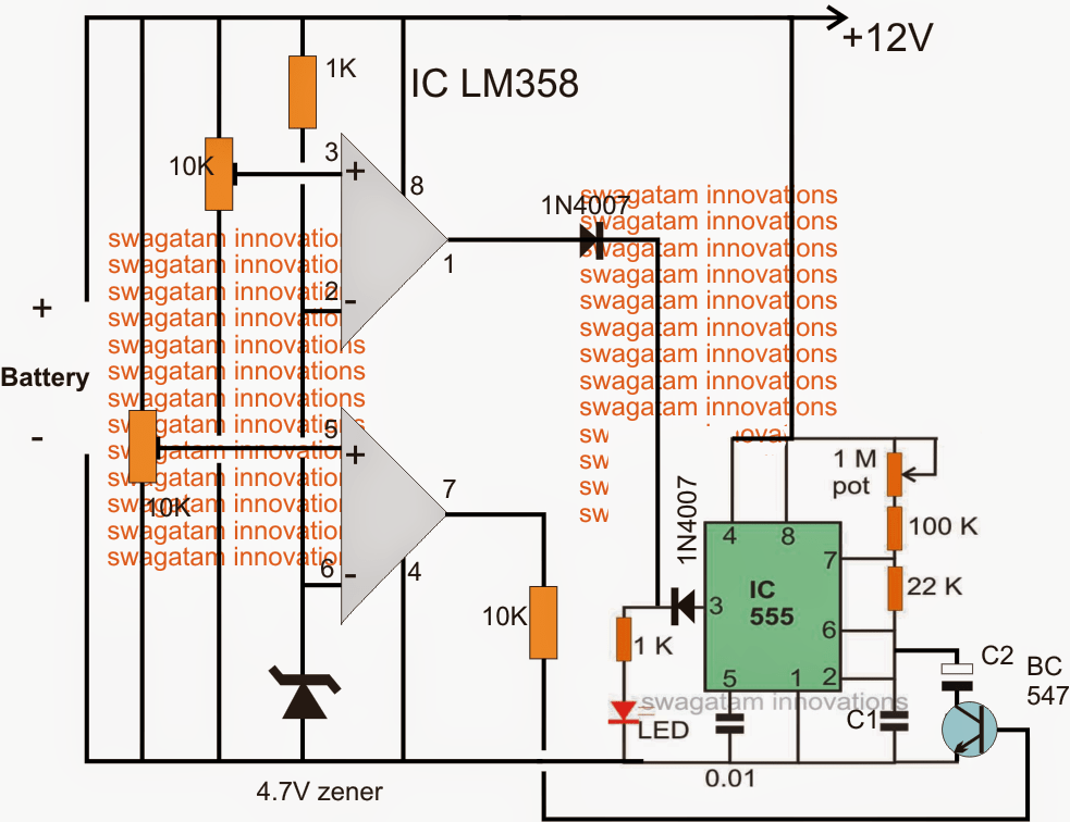 How To Make Battery Charging Fault Indicator Circuit