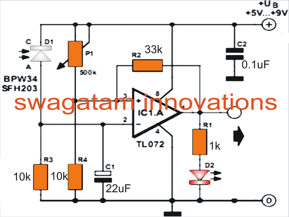 Laser Security Alarm System Circuit Diagram